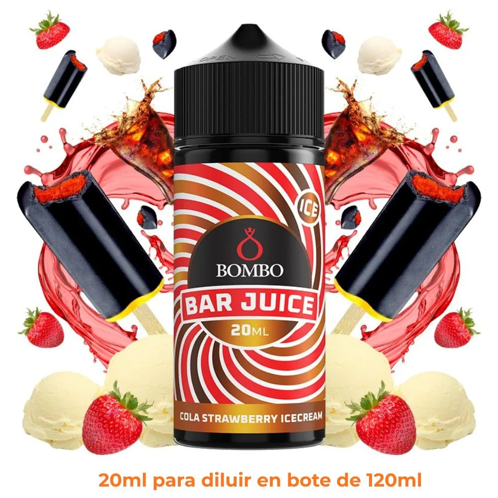 [A20-37-318991] Aroma Bombo Bar Juice Cola Strawberry Ice Cream Longfill 20/120ml