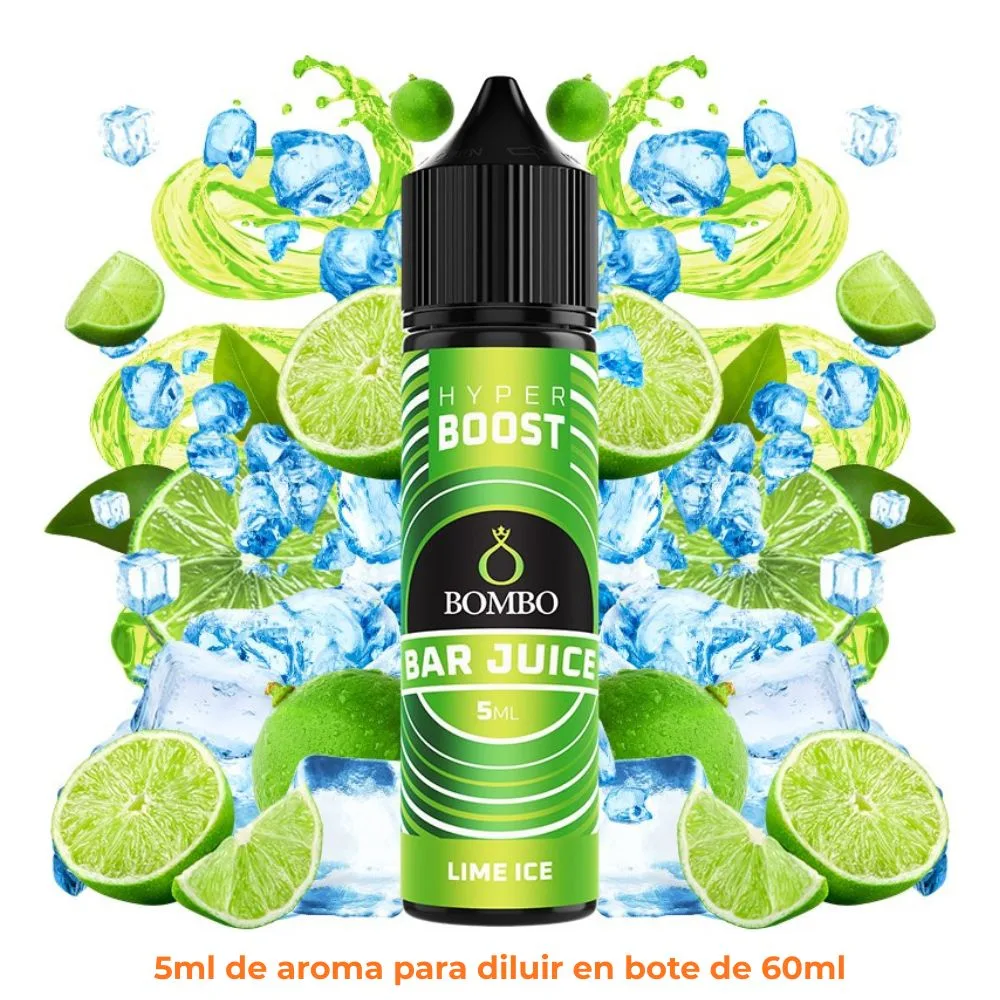 [A5-37-328699] Aroma Bombo Bar Juice Hyper Boost Lime Ice Longfill 5/60ml