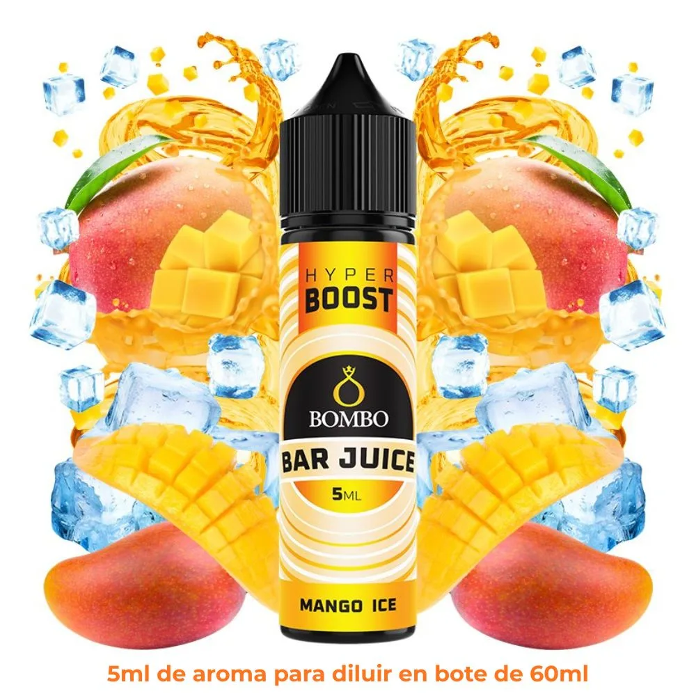[A5-37-328700] Aroma Bombo Bar Juice Hyper Boost Mango Ice Longfill 5/60ml