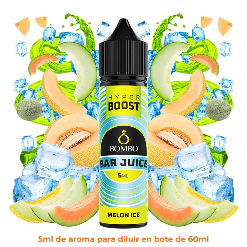 [A5-37-328701] Aroma Bombo Bar Juice Hyper Boost Melon Ice Longfill 5/60ml