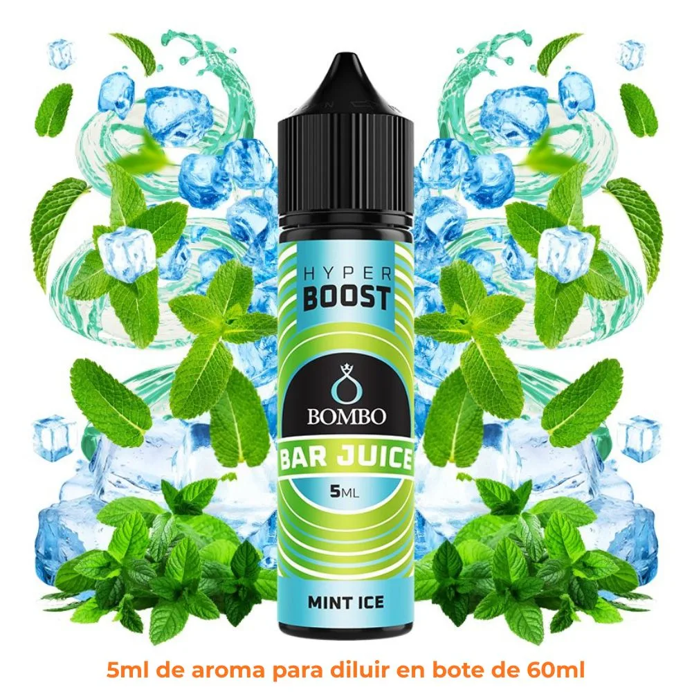 [A5-37-328702] Aroma Bombo Bar Juice Hyper Boost Mint Ice Longfill 5/60ml