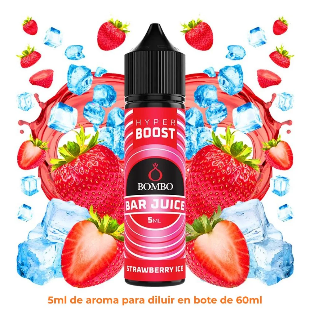 [A5-37-328706] Aroma Bombo Bar Juice Hyper Boost Strawberry Ice Longfill 5/60ml