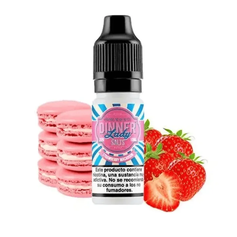 [SAL-38-2644-10MG] Dinner Lady SaltStrawberry Macaroon 10ml (10MG)