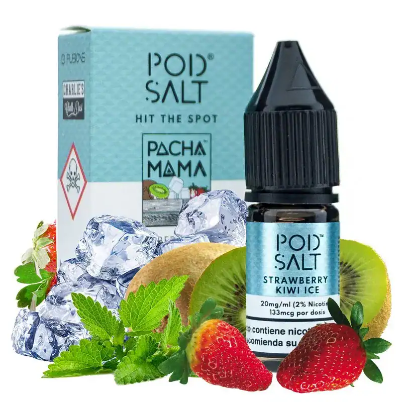 [SAL-308-3334-20MG] Pod Salt Pacha Mama Strawberry Kiwi Ice 10ml (20MG)
