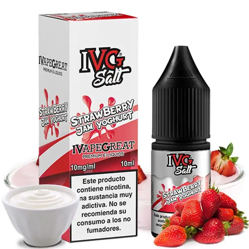 [SAL-55-5158-10MG] IVG Salt Strawberry Jam Yoghurt 10ml (10MG)