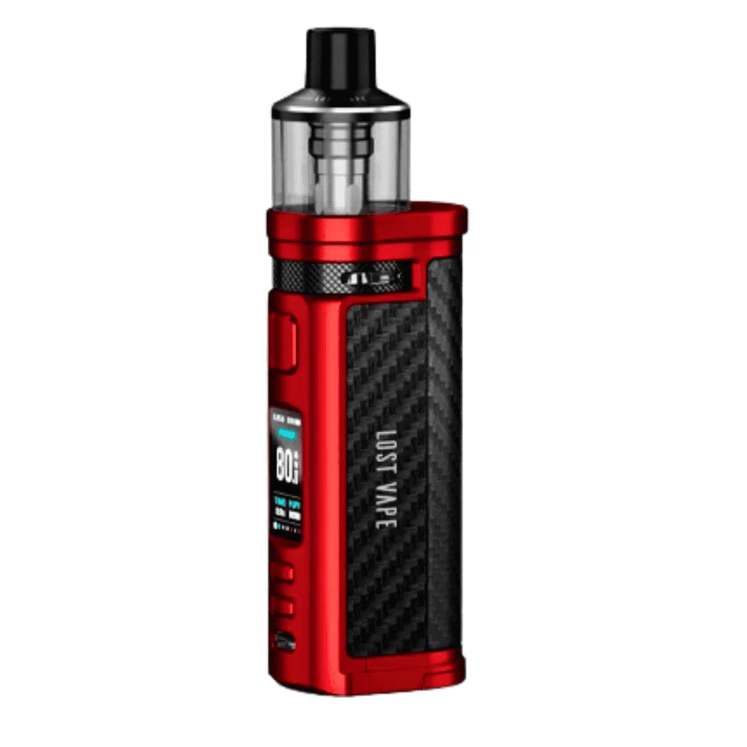 [KIT-16-6374-MATTE RED CARBON FIBER] Lost Vape Centaurus Q80 Kit (CARBON FIBER)