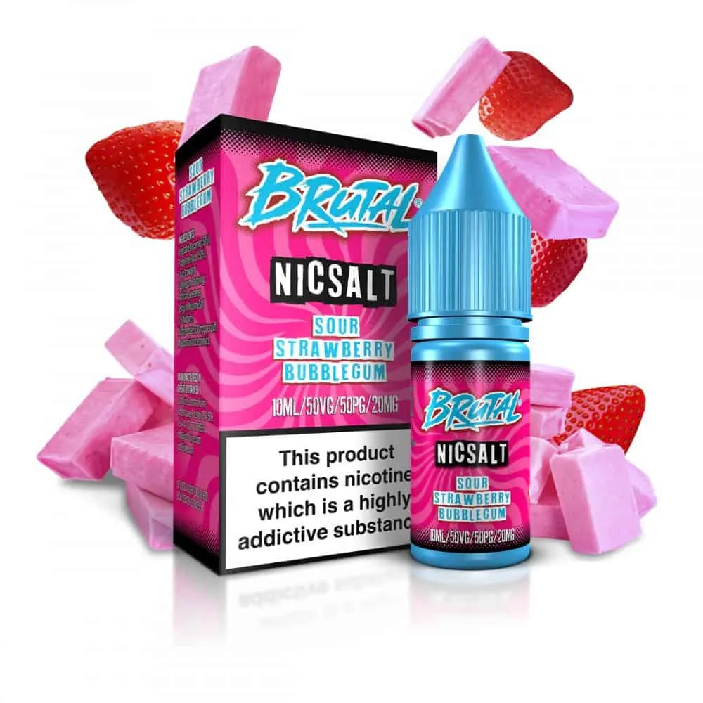 [SAL-203-7611-20MG] Just Juice Sales Brutal Sour Strawberry Bubblegum 10ml (20MG)