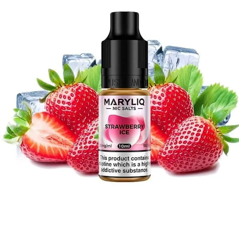 [SAL-486-9158-10MG] Maryliq Nic Salts Strawberry Ice 10ml (10MG)