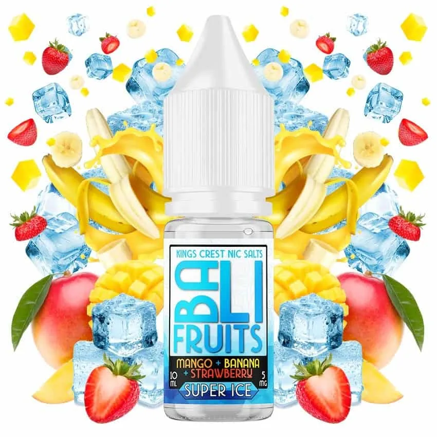 [SAL-292-9457-10MG] Bali Fruits Salts Mango Banana Strawberry Super Ice 10ml (10MG)