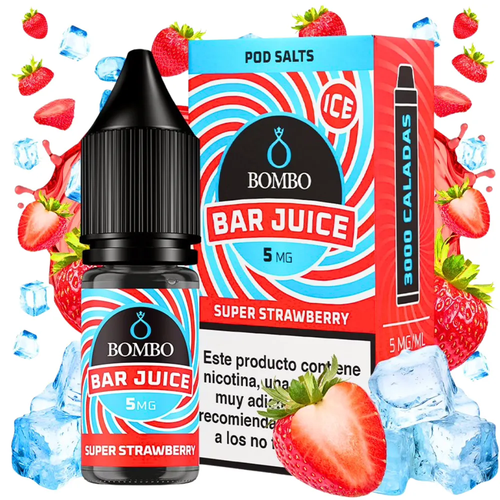[SAL-37-9549-10MG] Bombo Salts Bar Juice Super Strawberry Ice 10ml (10MG)