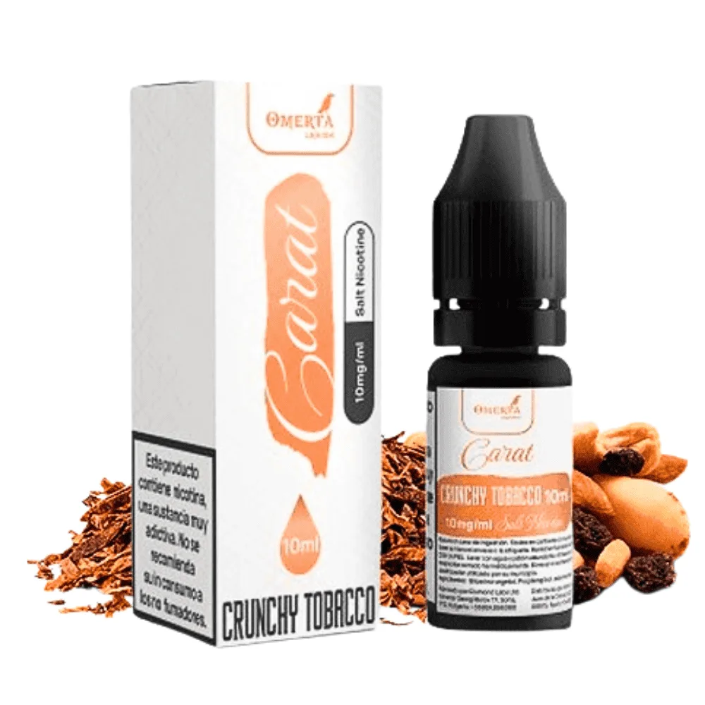 [SAL-444-9586-10MG] Omerta Carat Salts Crunchy Tobacco 10ml (10MG)