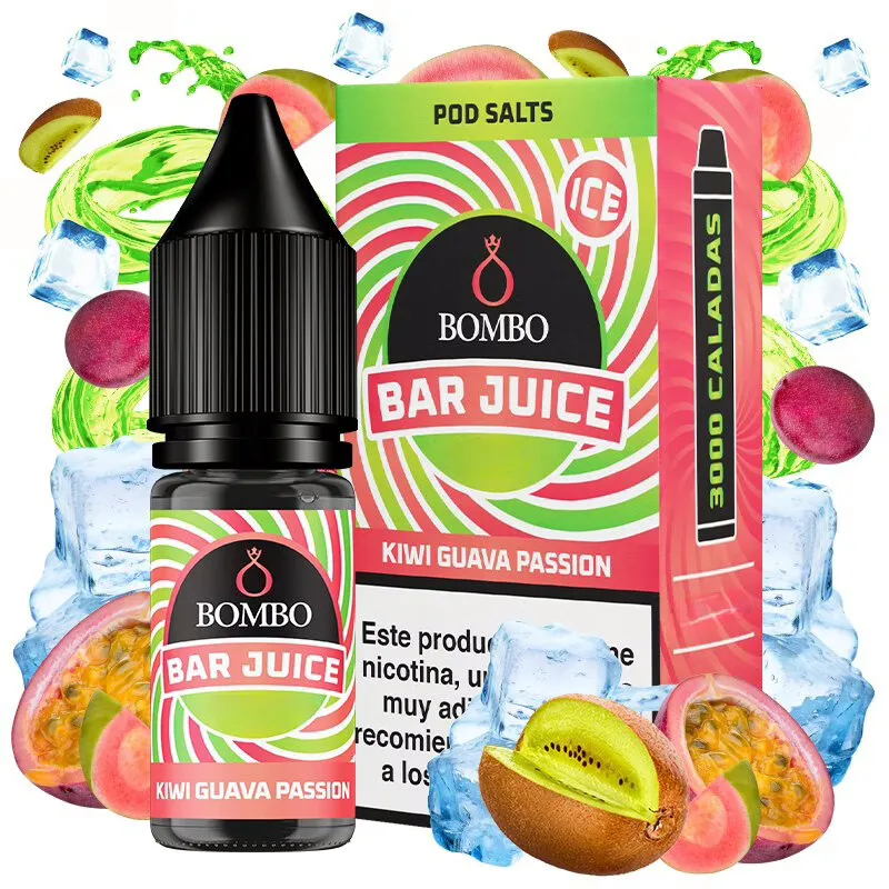 [SAL-37-9629-10MG] Bombo Salts Bar Juice Kiwi Guava Passion Ice 10ml (10MG)