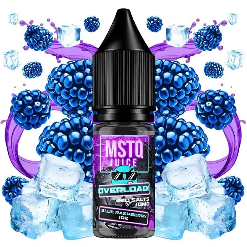 [SAL-485-9696-10MG] MSTQ Juice Overload Salts Blue Raspberry Ice 10ml (10MG)