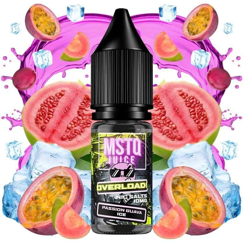 [SAL-485-9699-10MG] MSTQ Juice Overload Salts Passion Guava Ice 10ml (10MG)