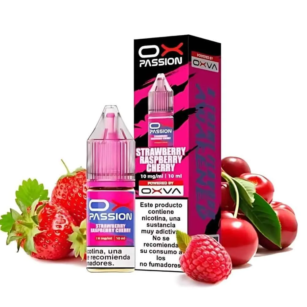 [SAL-430-10017-10MG] Oxva OX Passion Salts Strawberry Raspberry Cherry 10ml (10MG)