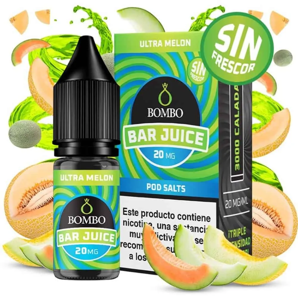 [SAL-37-10444-10MG] Bombo Salts Bar Juice Ultra Melon Sin HIELO 10ml (10MG)