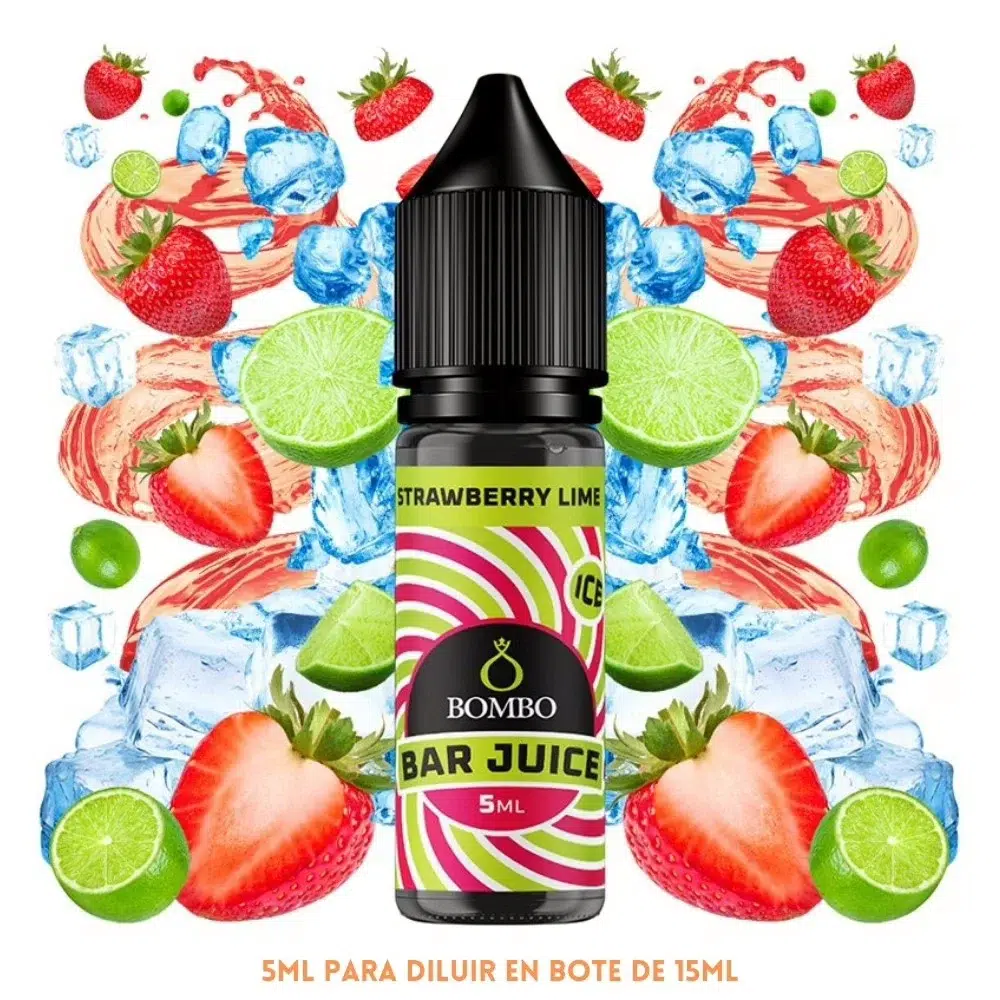[A-37-10543-5ML] Aroma Bombo Bar Juice Strawberry Lime Ice Mini Longfill (5ML)