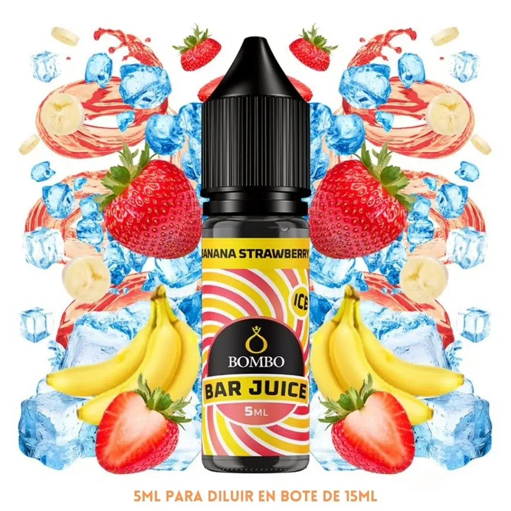 [A-37-10549-5ML] Aroma Bombo Bar Juice Banana Strawberry Ice Mini Longfill (5ML)