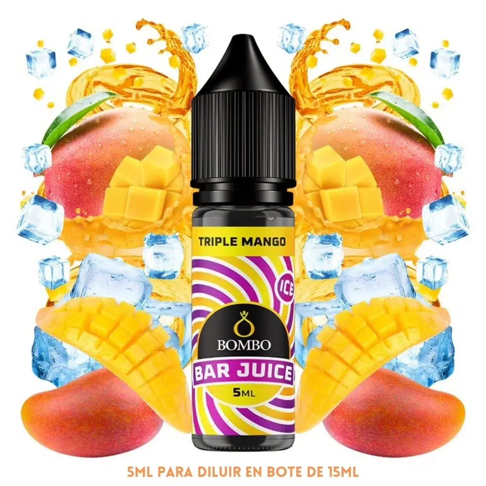 [A-37-10552-5ML] Aroma Bombo Bar Juice Triple Mango Ice Mini Longfill (5ML)