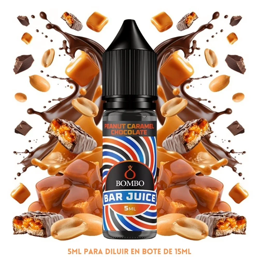 [A-37-10557-5ML] Aroma Bombo Bar Juice Peanut Chocolate Caramel Mini Longfill (5ML)