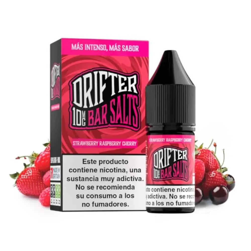 [SAL-462-10697-10MG] Drifter Bar Salts Strawberry Raspberry Cherry 10ml (10MG)
