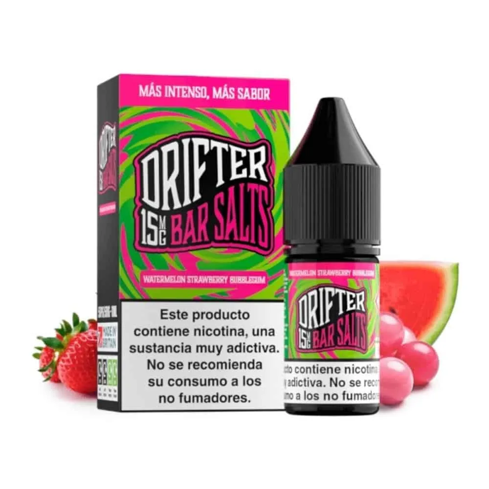 [SAL-462-10699-10MG] Drifter Bar Salts Watermelon Strawberry Bubblegum 10ml (10MG)