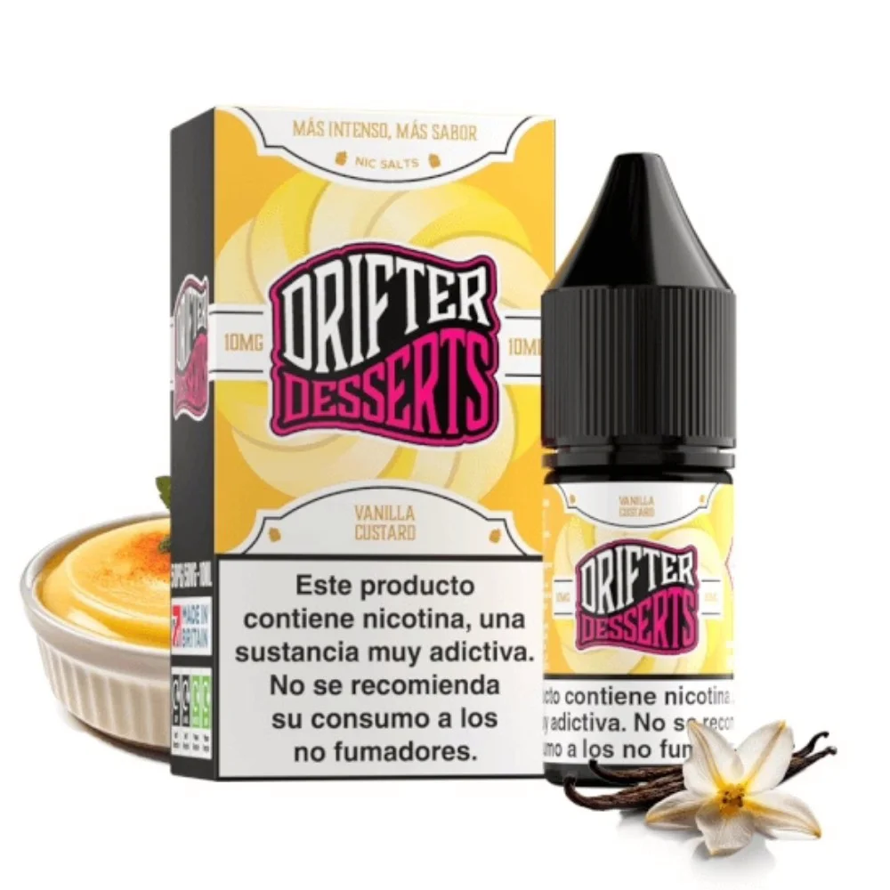 [SAL-462-10885-10MG] Drifter Bar Salts Vanilla Custard 10ml (10MG)