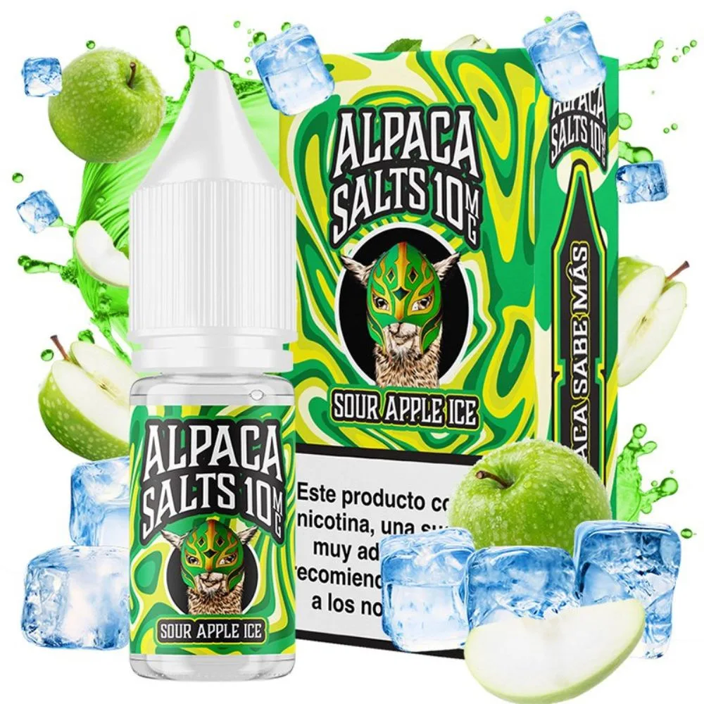 [SAL-498-317606-10MG] Alpaca Salts Sour Apple Ice 10ml (10MG)