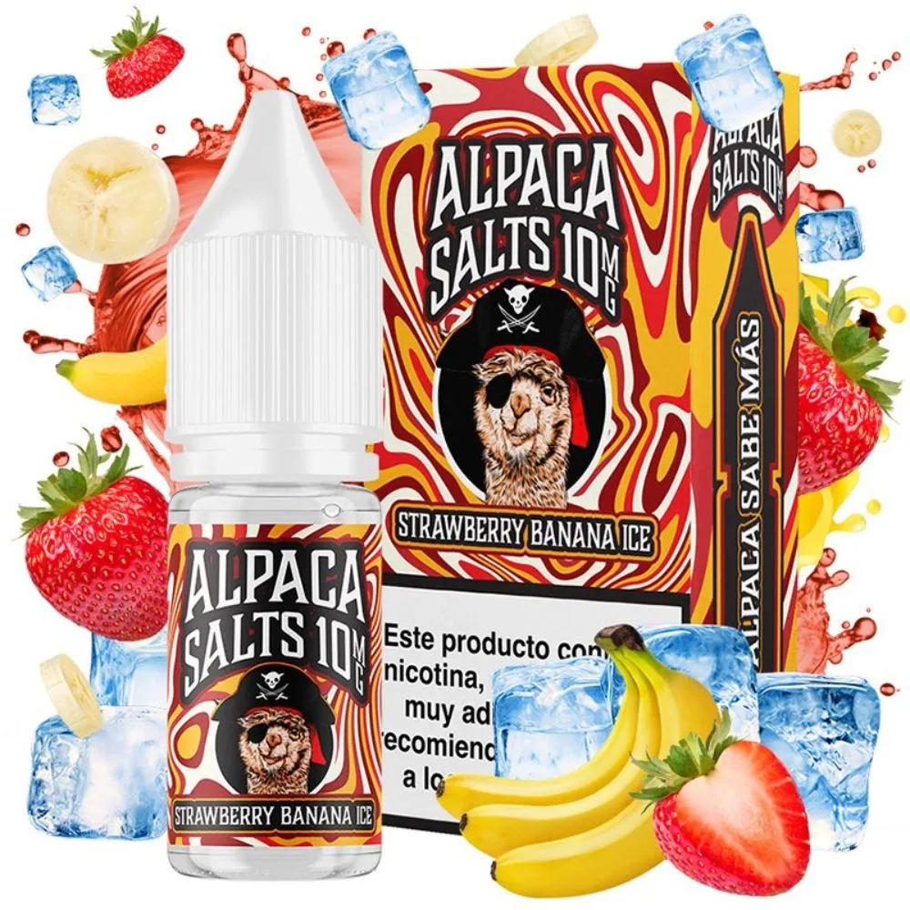 [SAL-498-317647-10MG] Alpaca Salts Strawberry Banana Ice 10ml (10MG)
