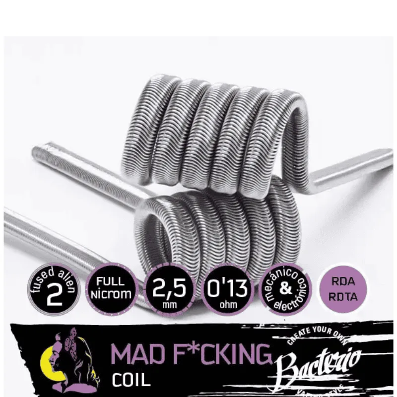 [R.A-197-1466] Bacterio Coils Mad F*cking 0.13ohm (Pack 2)