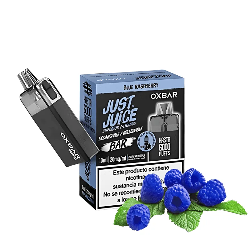 [P.D-430-7477] Just Juice Oxbar Rellenable Blue Raspberry 20mg